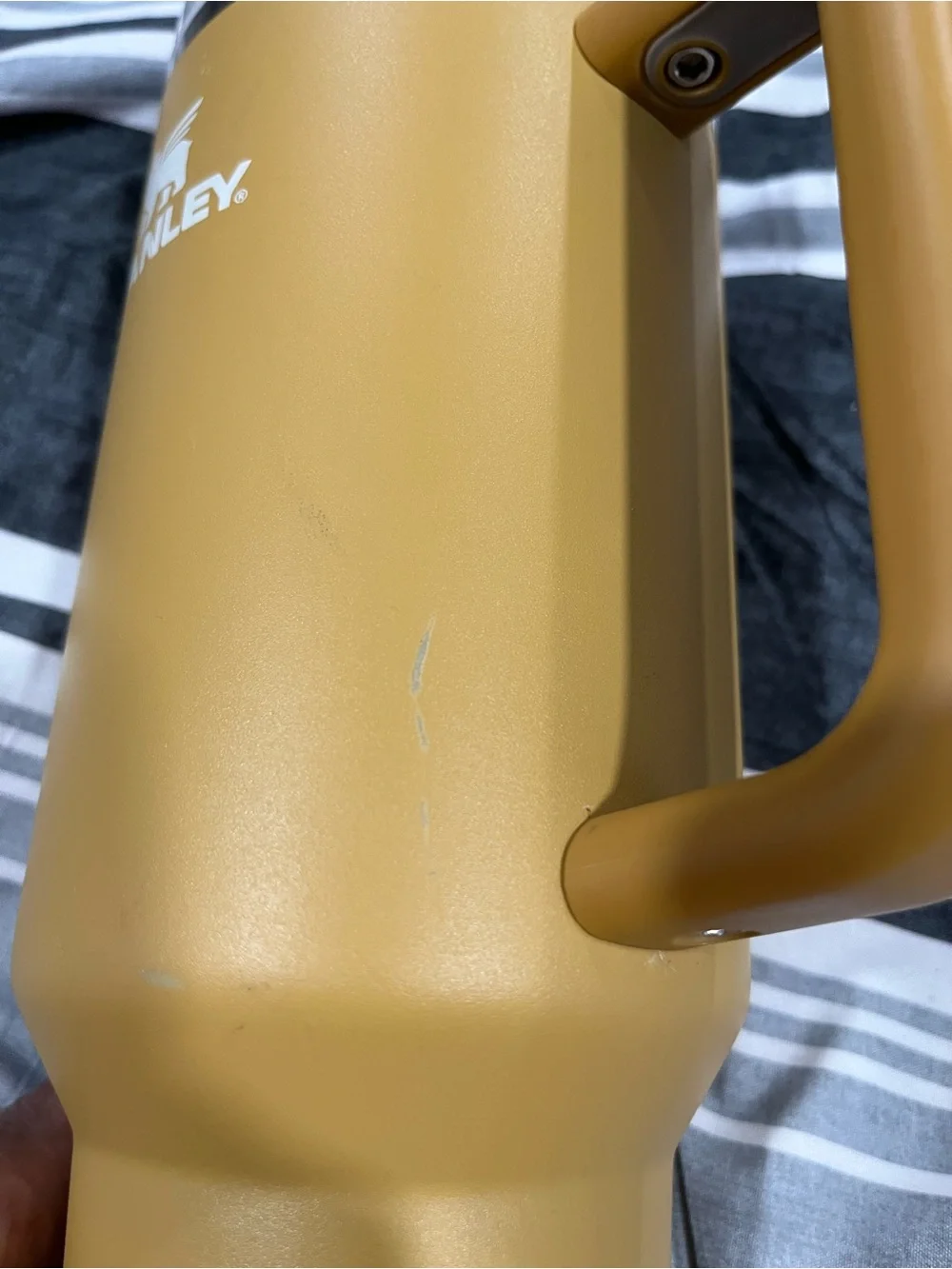 Stanley Mustard Yellow Travel Tumbler with Handle